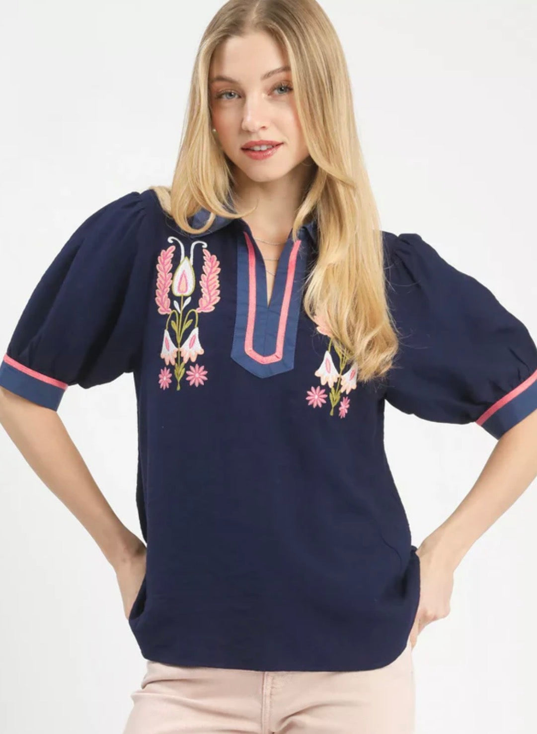 UMGEE NAVY FLORAL TOP
