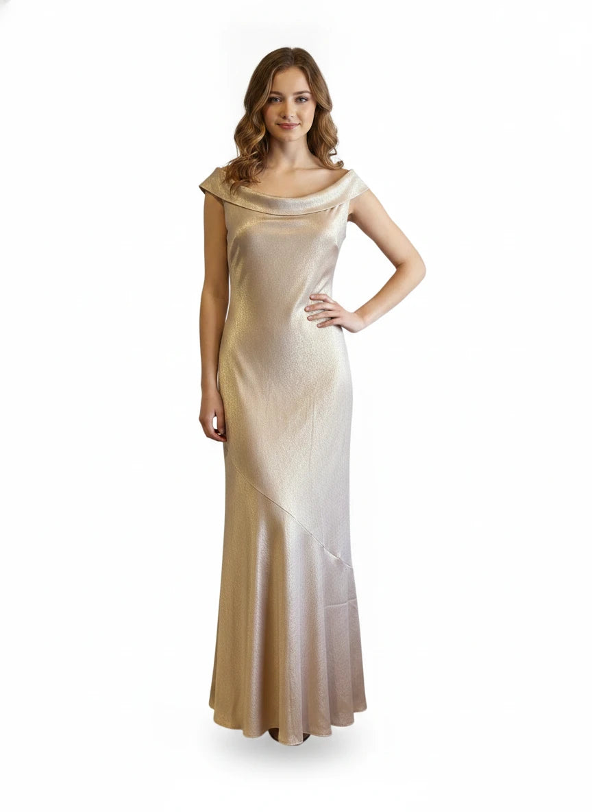 VINE & LOVE METALLIC MAXI DRESS