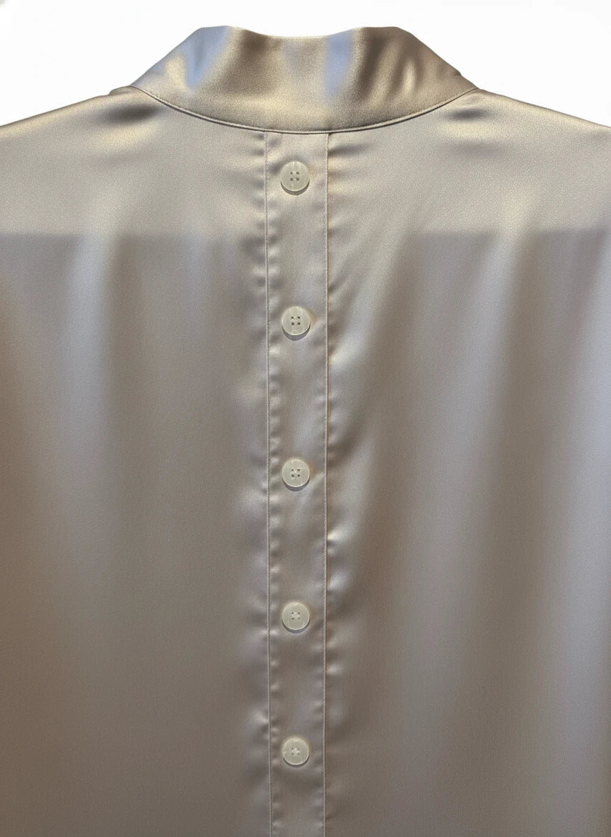 BOHO CHIC SILK TOP in STONE