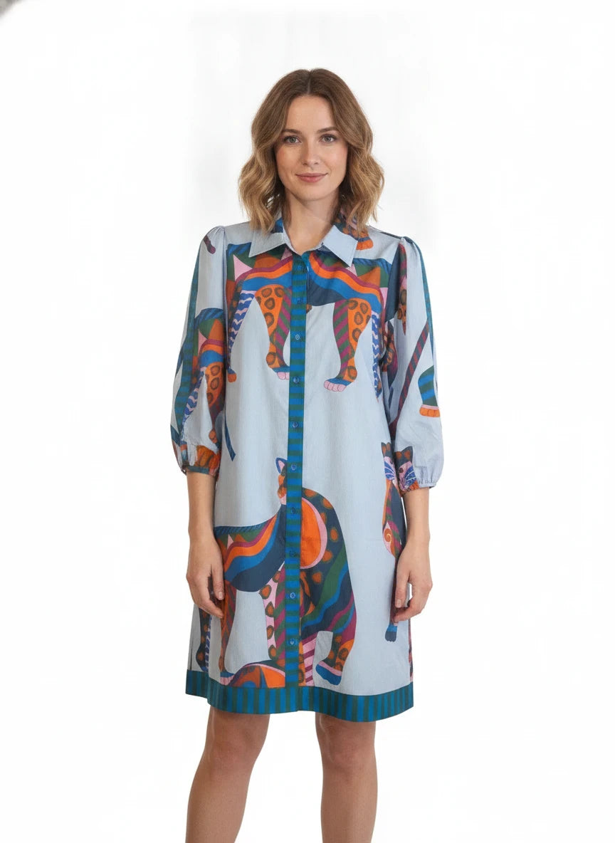 MAUDE VIVANTE AVA CHEETAH MIRAGE DRESS