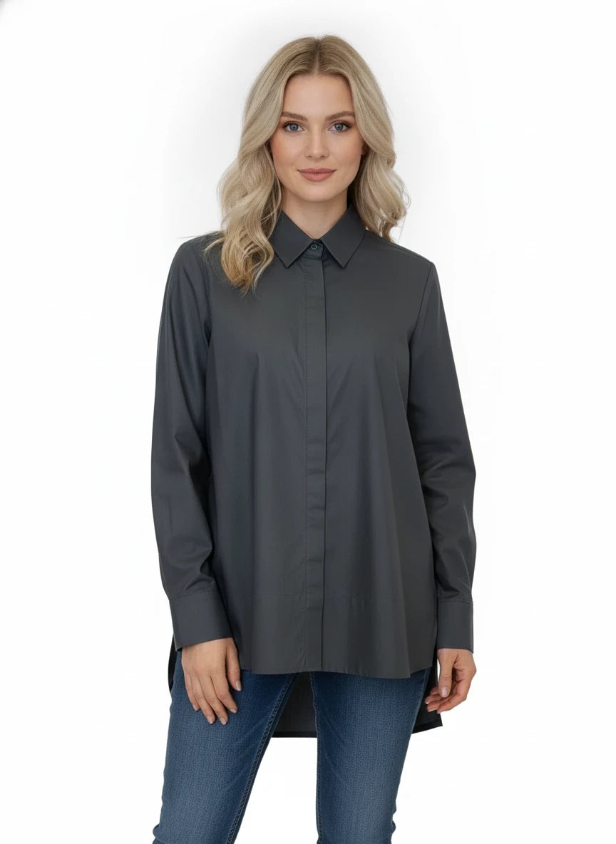 GRETCHEN SCOTT COTTON POPILN SHIRT
