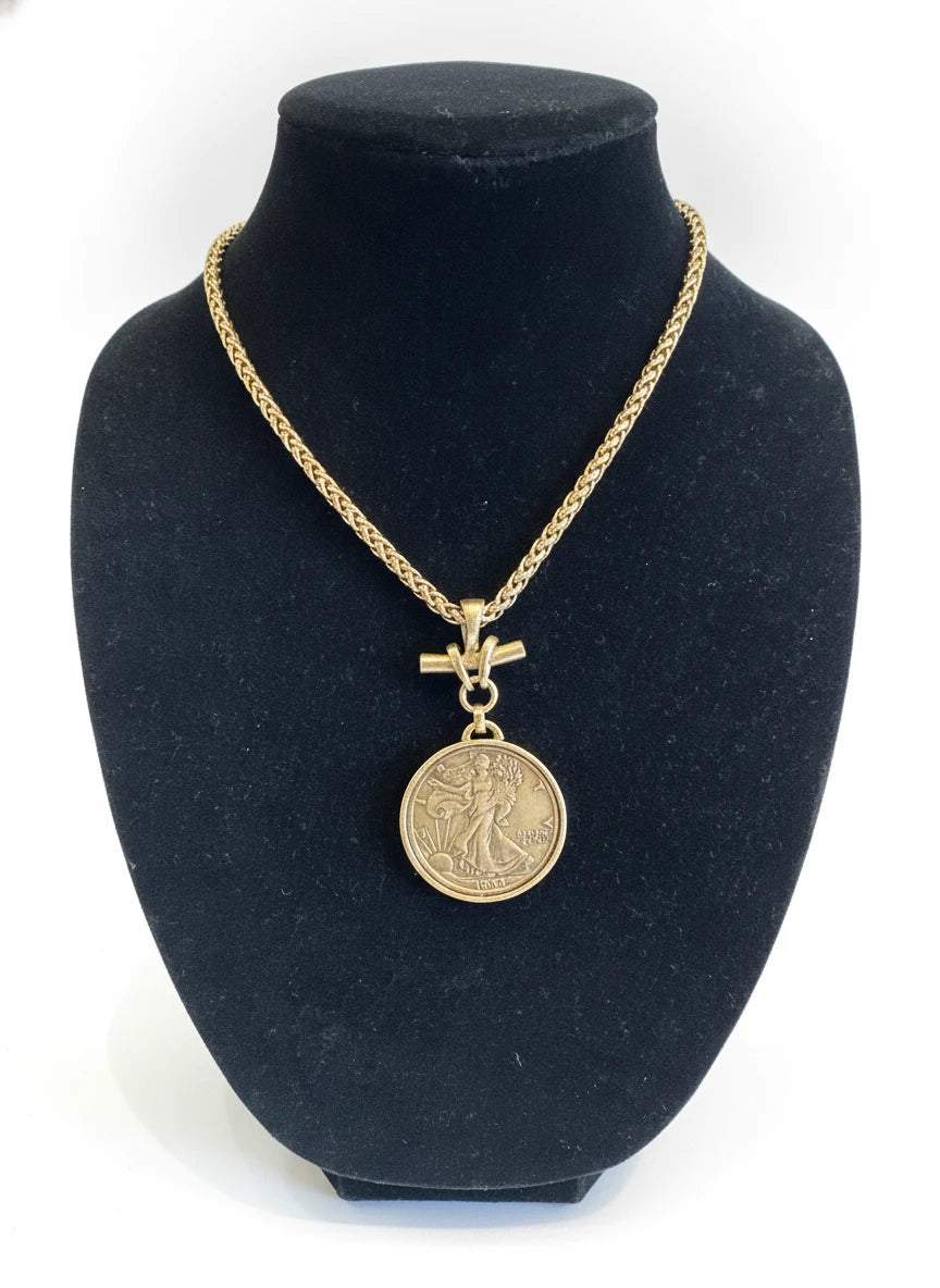 YOCHI LIBERTY COIN NECKLACE