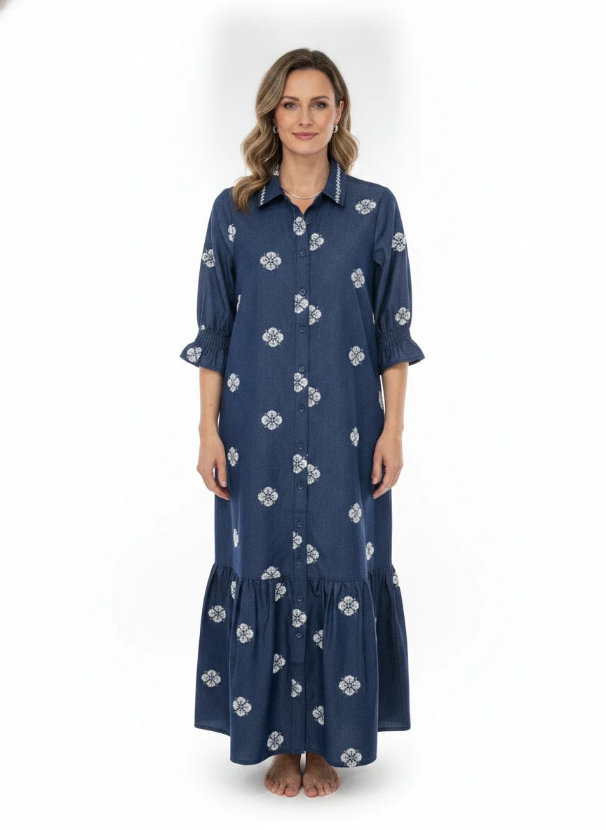 BOHO CHIC DENIM & CLOVER DRESS
