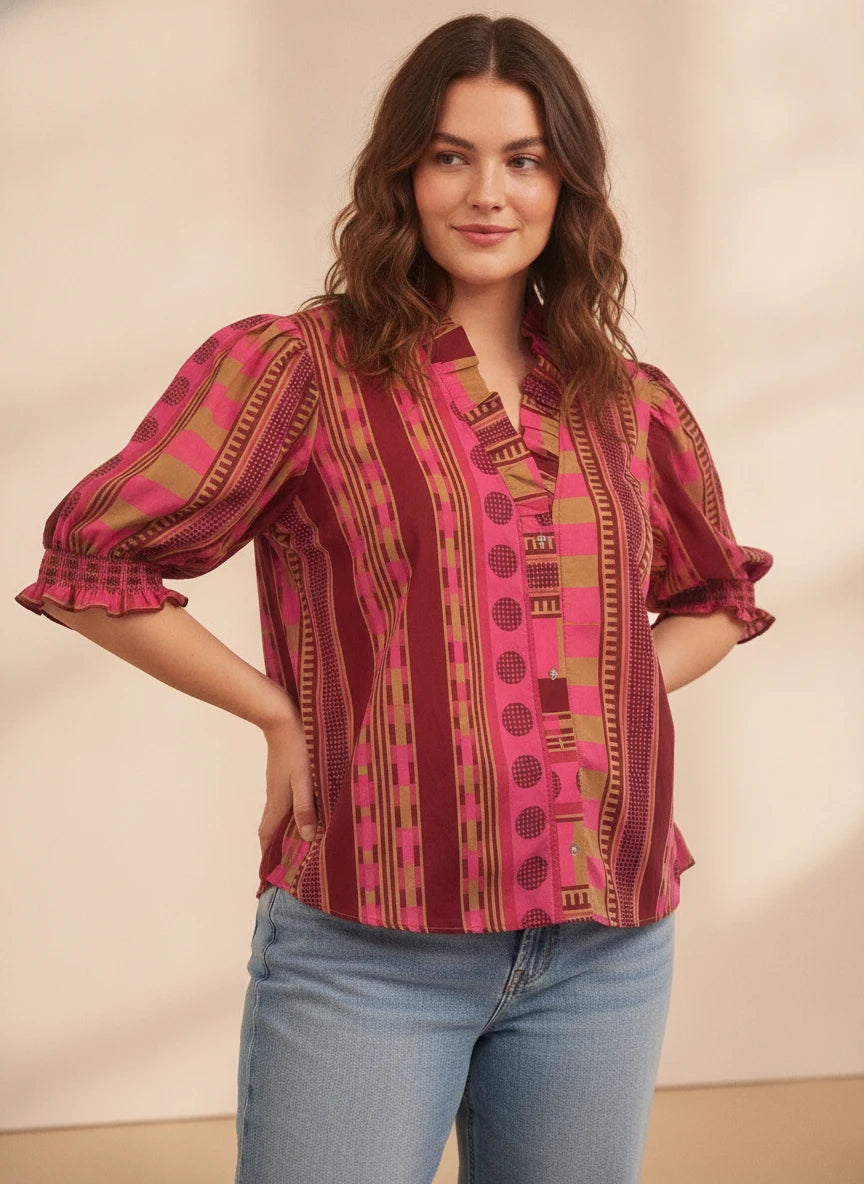 ENTRO PLUM PRETTY TOP