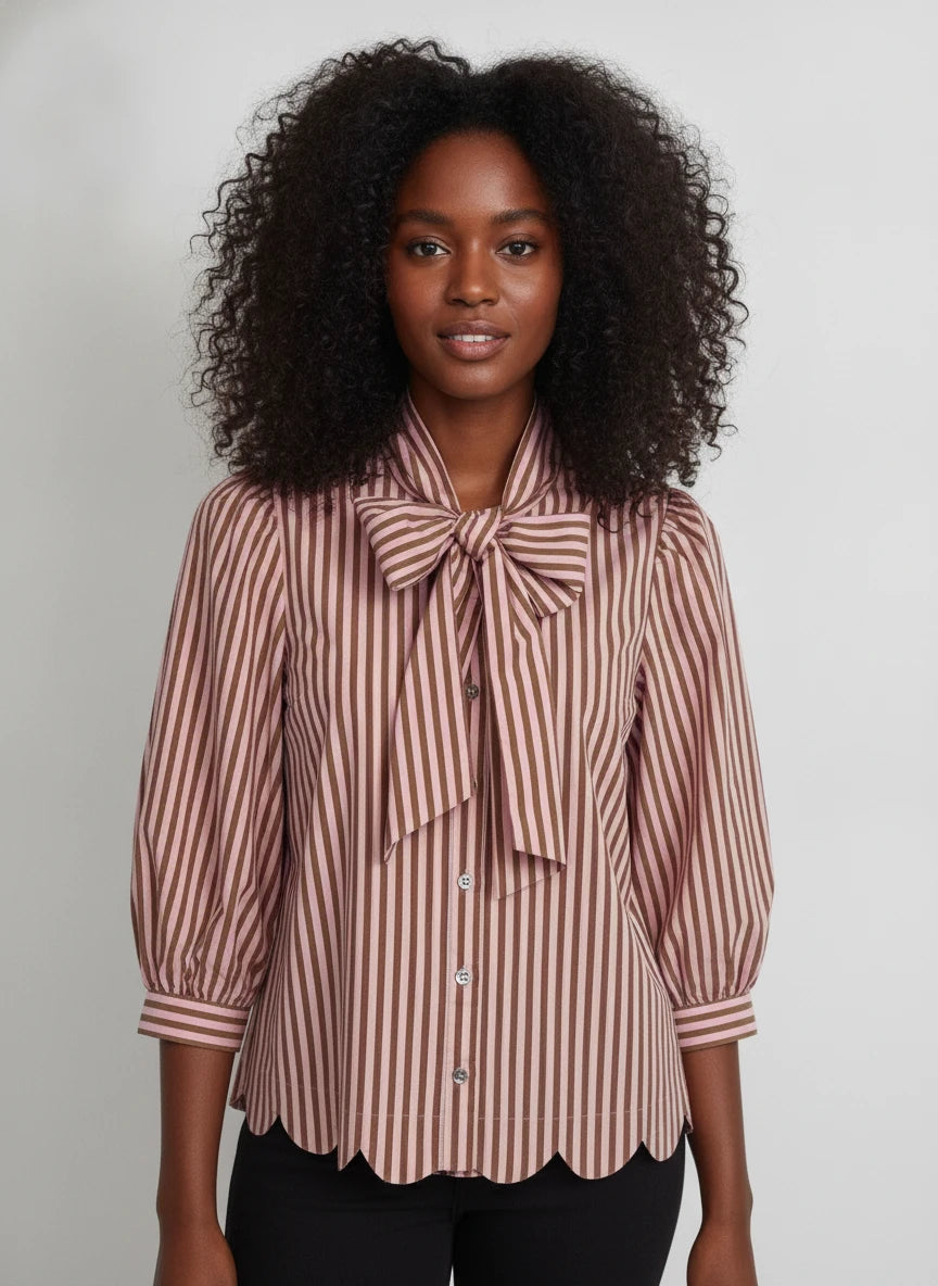 ENTRO CAMEL & PINK TOP