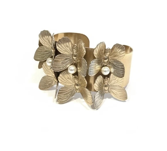 YOCHI LIZONO BUTTERFLY CUFF BRACELET
