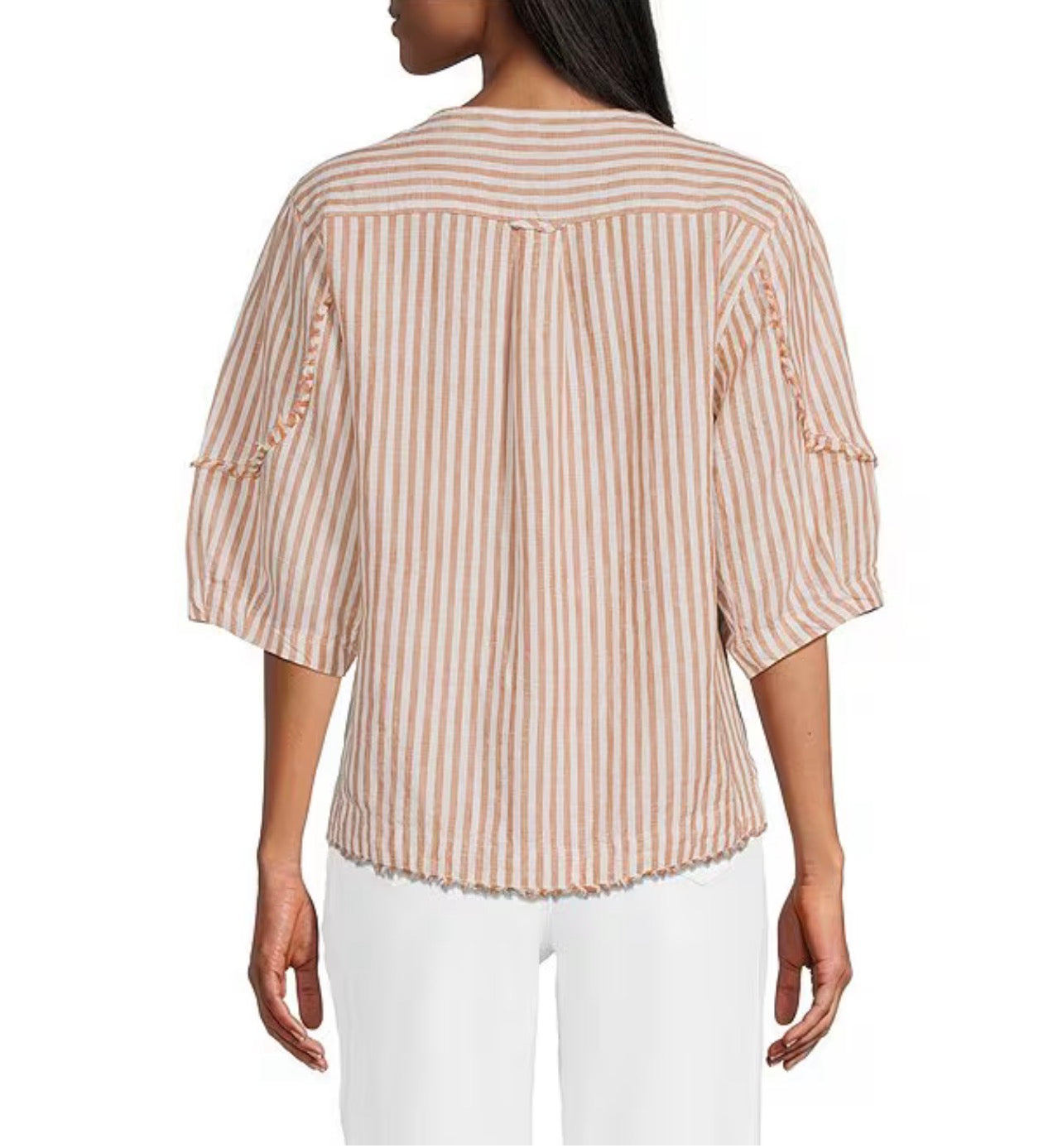 JOHN MARK Pleated Front Top