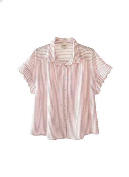 UMGEE PINK AND WHITE STRIPE TOP