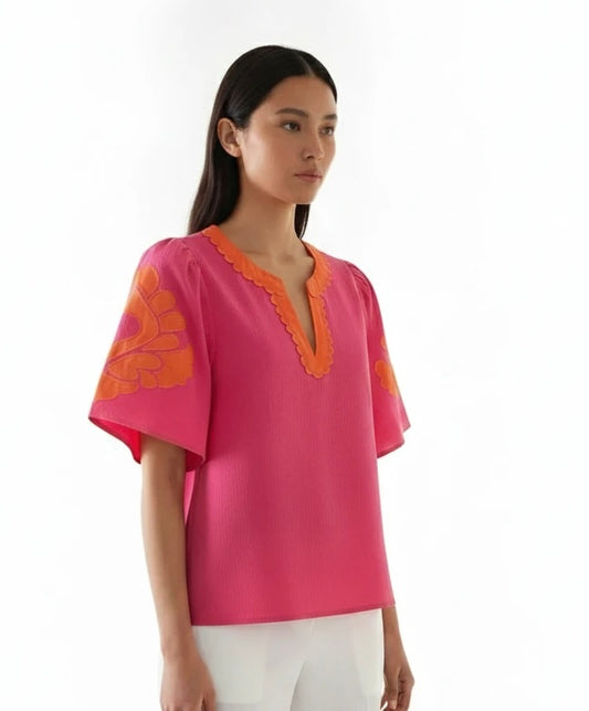 JODIFL HOT PINK & ORANGE Top