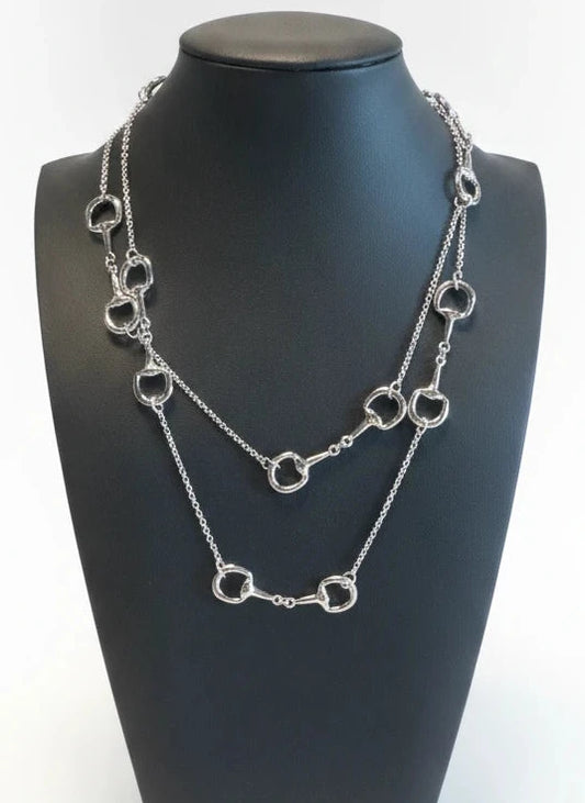 HORSE BIT LAYERING CHAIN NECKLACE