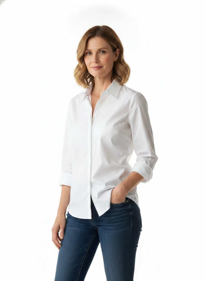 RAVEL WHITE COTTON SHIRT