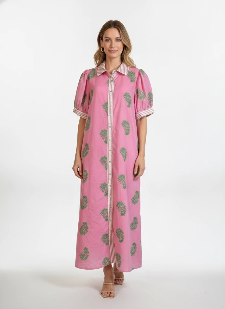 UMGEE PINK & GREEN FLORAL DRESS