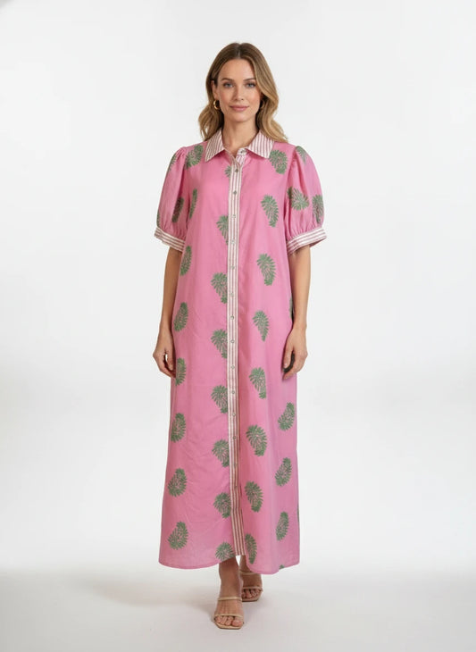 UMGEE PINK & GREEN FLORAL DRESS