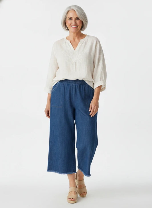 UMGEE DARK DENIM PULL ON PANT (PLUS SIZE)