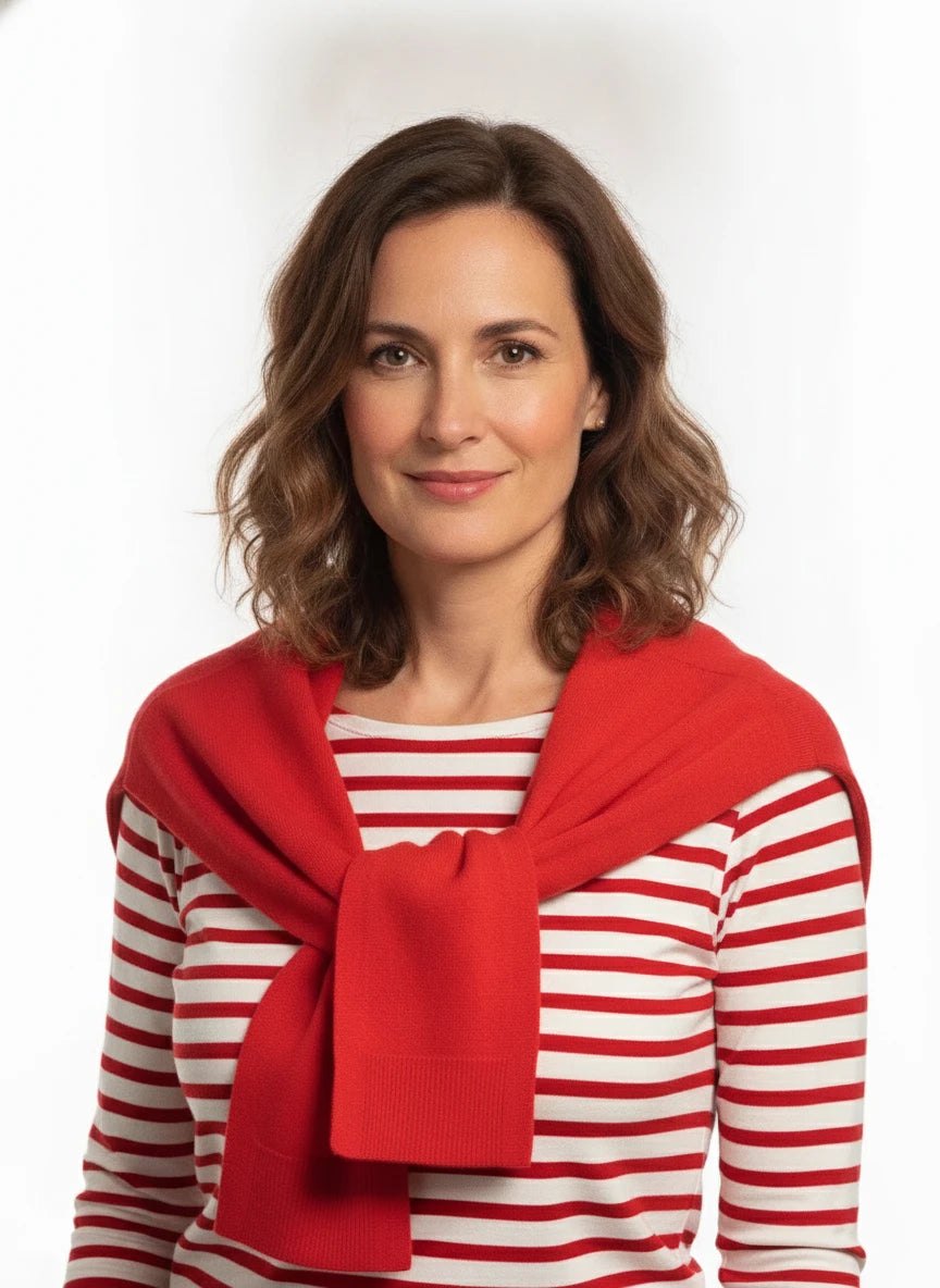 PREPPY MOCK SWEATER WRAP