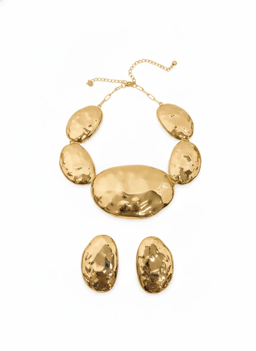 BIG, BOLD & GOLD Necklace & Earring Set