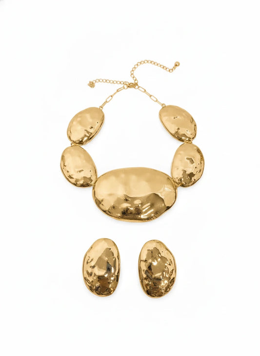 BIG, BOLD & GOLD Necklace & Earring Set