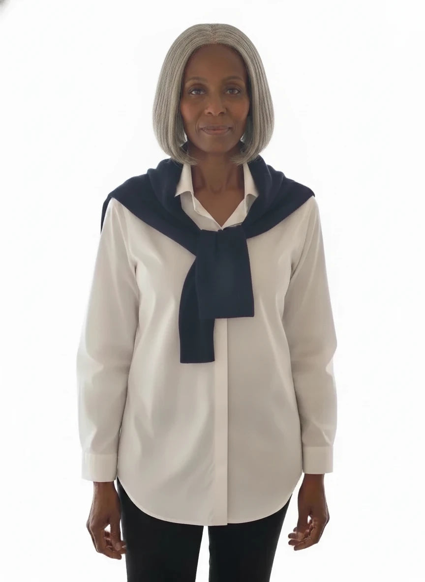 PREPPY MOCK SWEATER WRAP