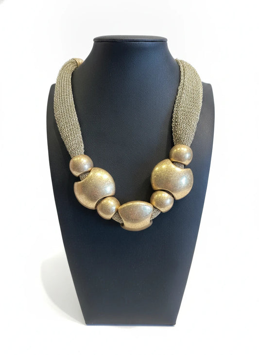 CAROLINE HILL WOODSTOCK MESH NECKLACE