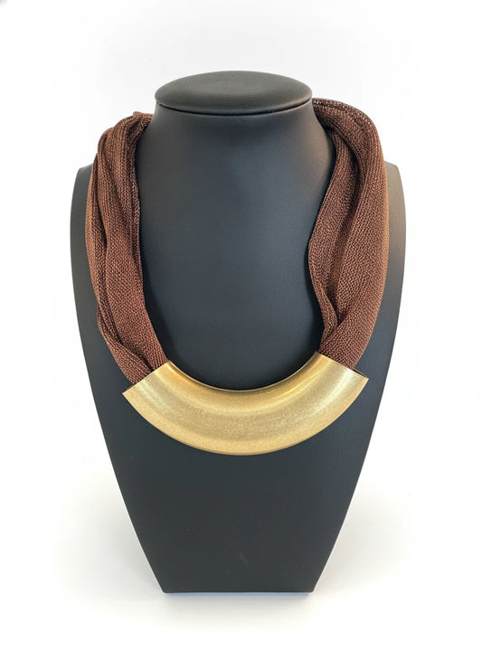 CAROLINE HILL ALBERT MESH NECKLACE WITH BAR
