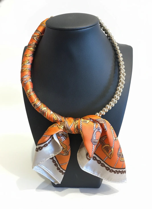 CAROLINE HILL LAYA BEADED SCARF COLLAR NECKLACE