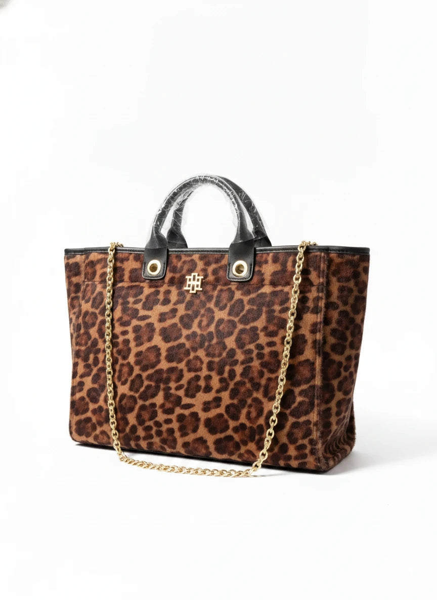 CAROLINE HILL MELISSA SPOTTED SADDLE TOTE Bag