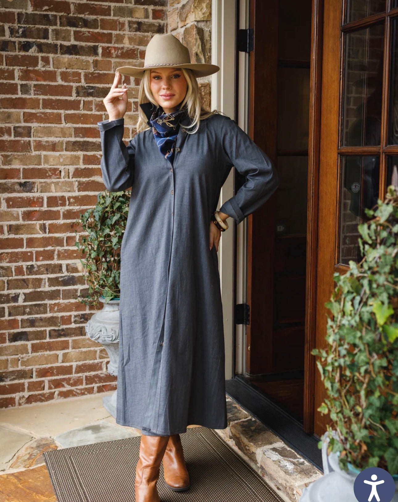HOLLY SHAE ADELE DENIM DRESS
