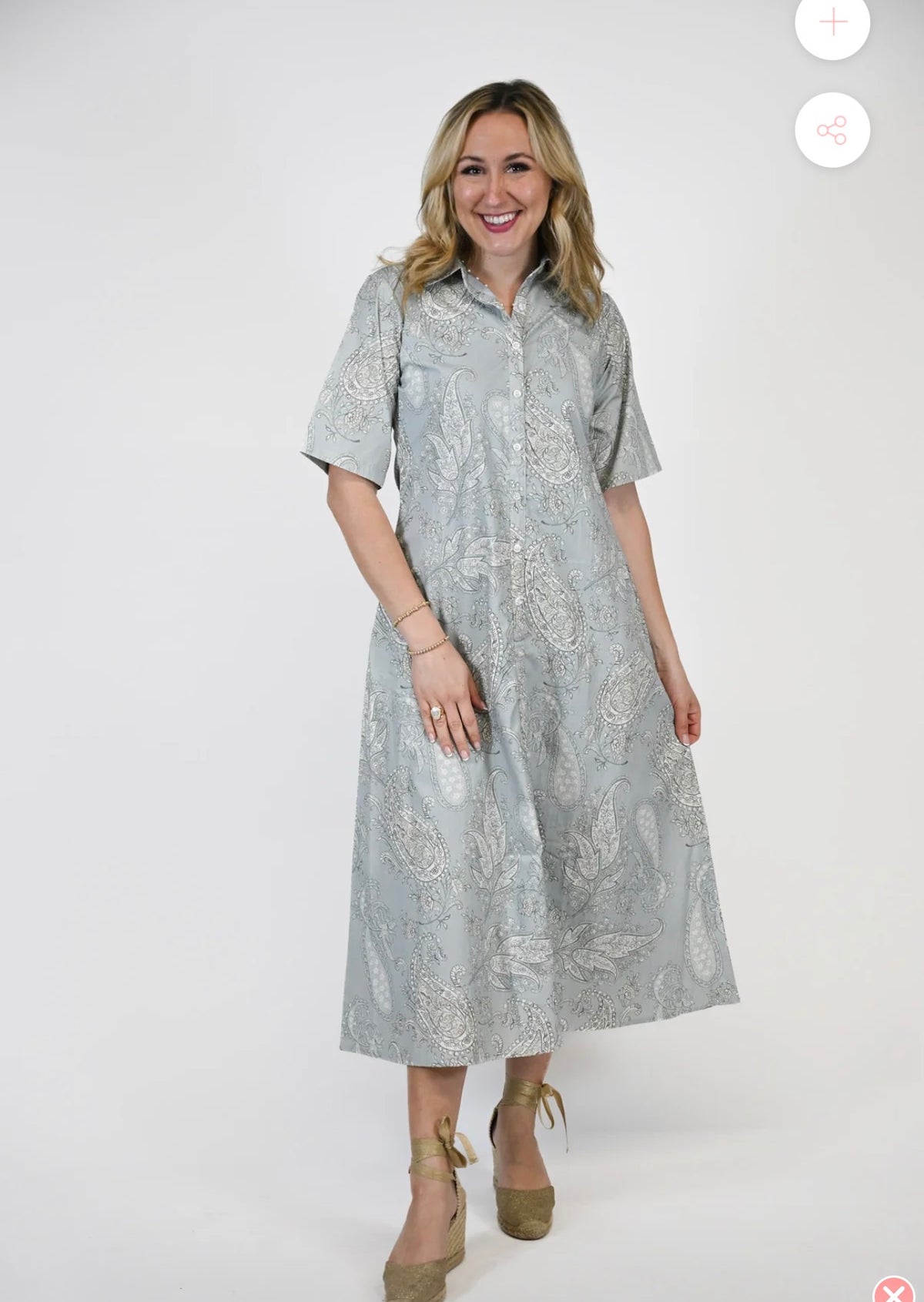 VICTORIA DUNN IRIS MISTY PAISLEY DRESS