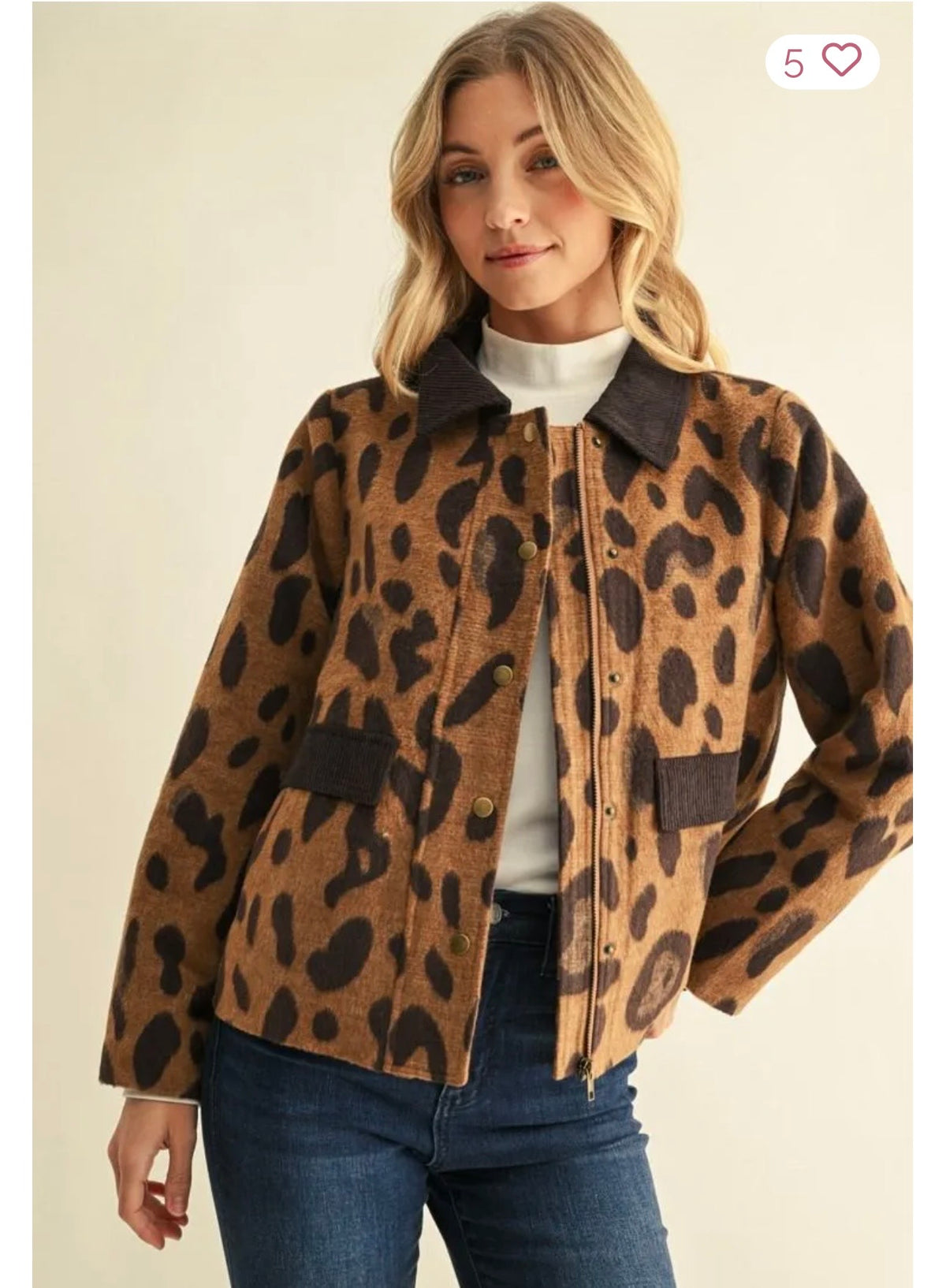 JODIFL TOFFEE ANIMAL PRINT JACKET