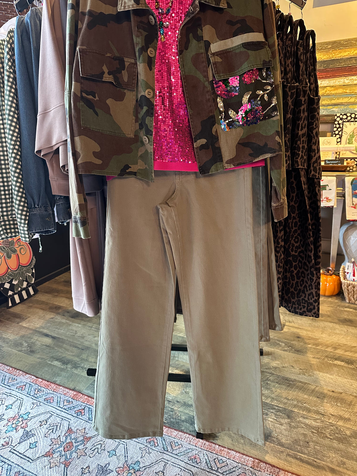 ANNIEWEAR SAGE GREEN JEANS