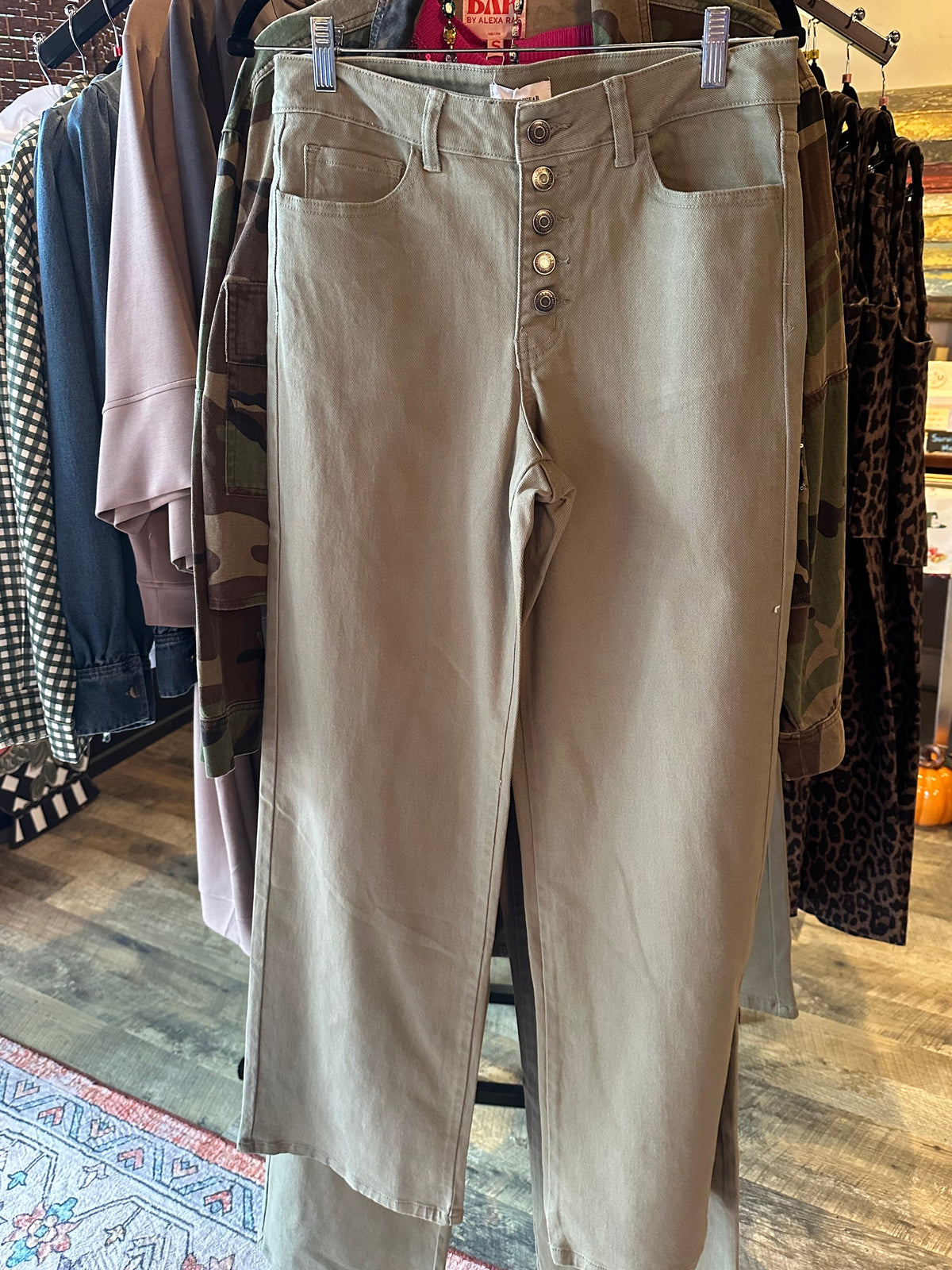 ANNIEWEAR SAGE GREEN JEANS