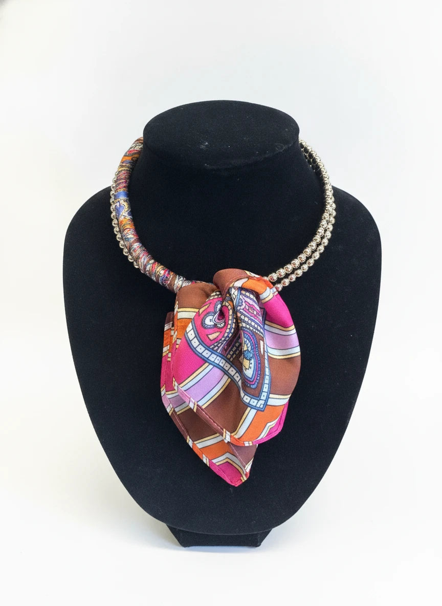 CAROLINE HILL LAYA BEADED SCARF NECKLACE