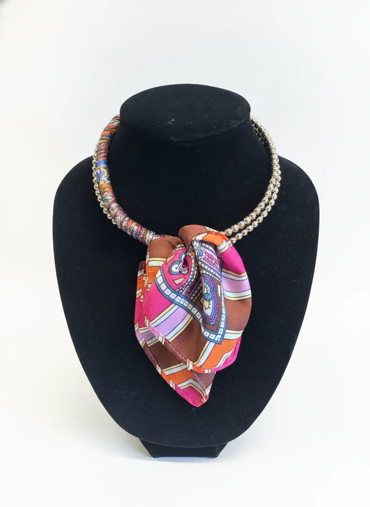 CAROLINE HILL LAYA BEADED SCARF NECKLACE