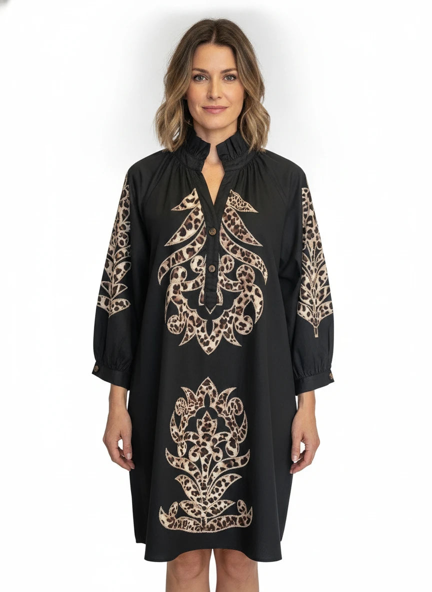 JODIFL BLACK BAROQUE DRESS