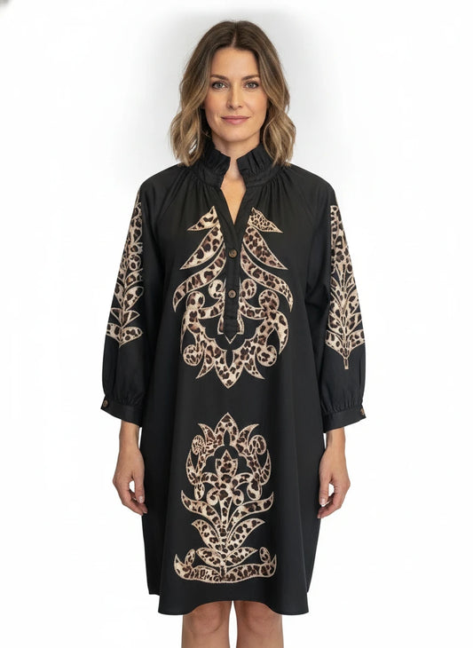 JODIFL BLACK BAROQUE DRESS