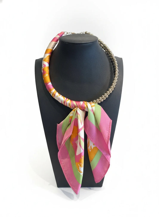 CAROLINE HILL LAYA BEADED SCARF NECKLACE