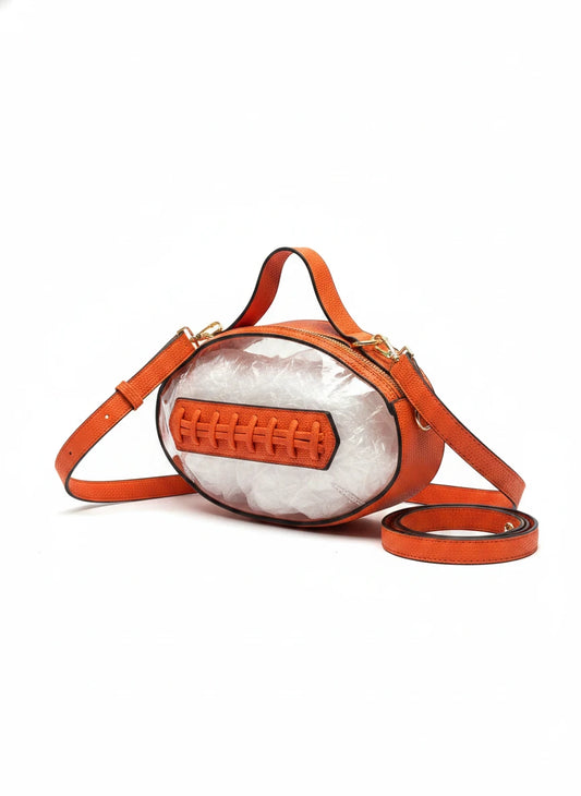 UNNI CLEAR STADIUM BAG IN ORANGE