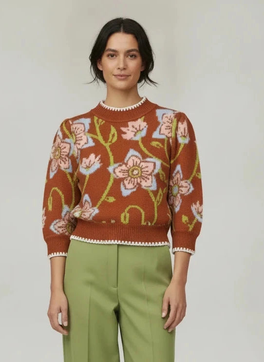 THML RUSTIC FLOWERS SWEATER