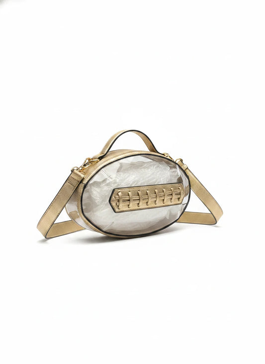 UNNI CLEAR STADIUM BAG IN GOLD