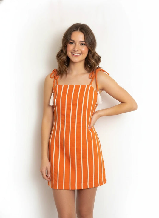 CORD TRIM MINI GAME DAY DRESS