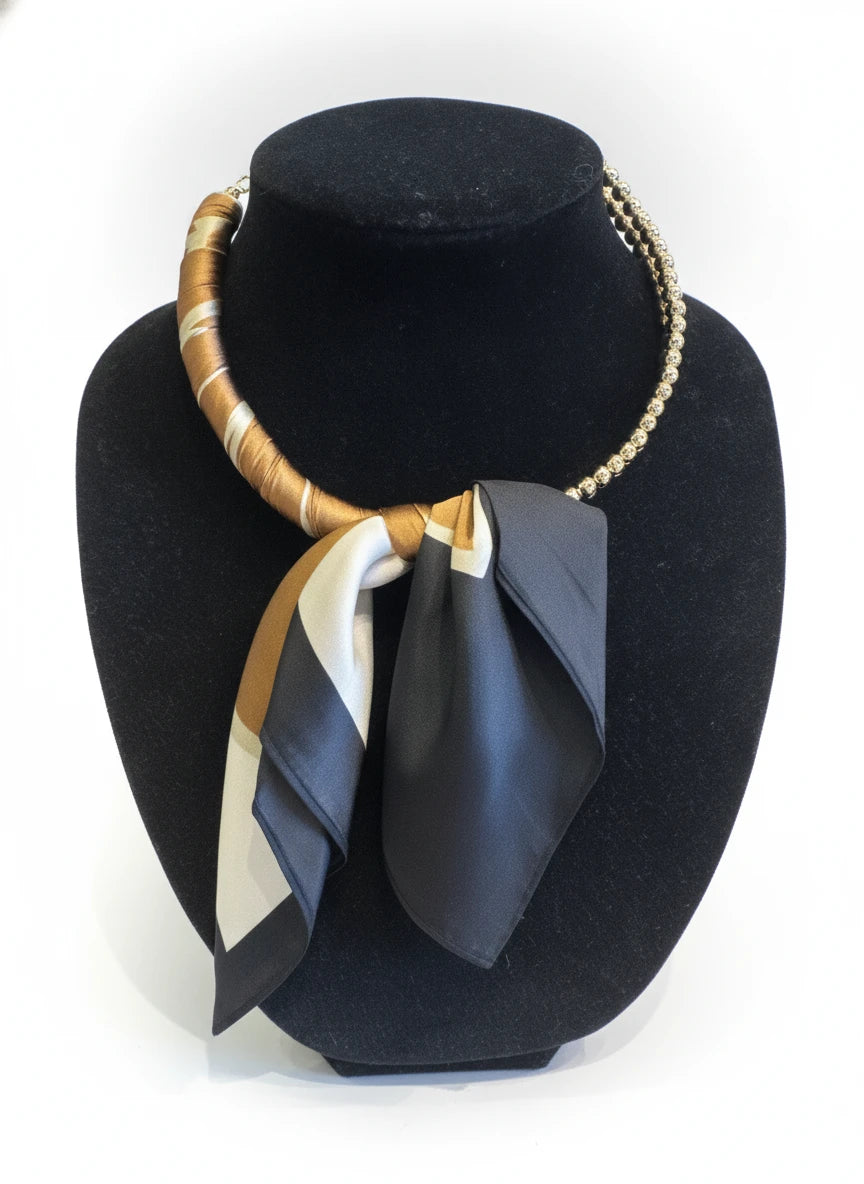 CAROLINE HILL LAYA BEADED SCARF NECKLACE