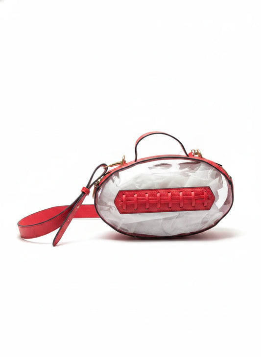 UNNI CLEAR STADIUM BAG IN RED