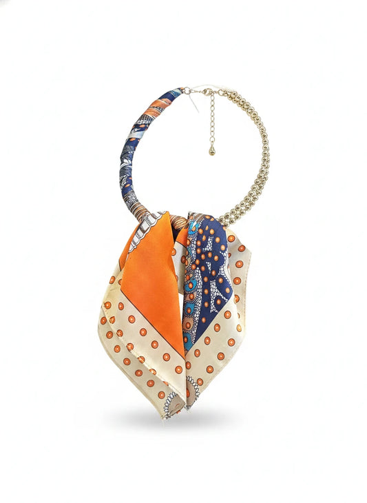 CAROLINE HILL LAYA BEADED SCARF NECKLACE