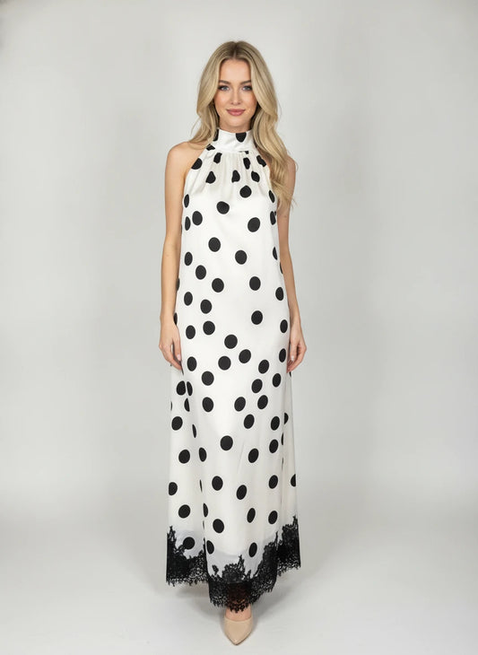 TCEC POLKA DOT DIVA MAXI DRESS