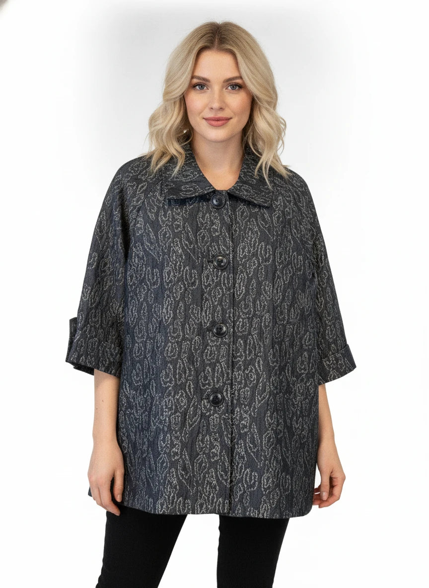 BOHO CHIC CLASSIC BLACK & GOLD SWING JACKET
