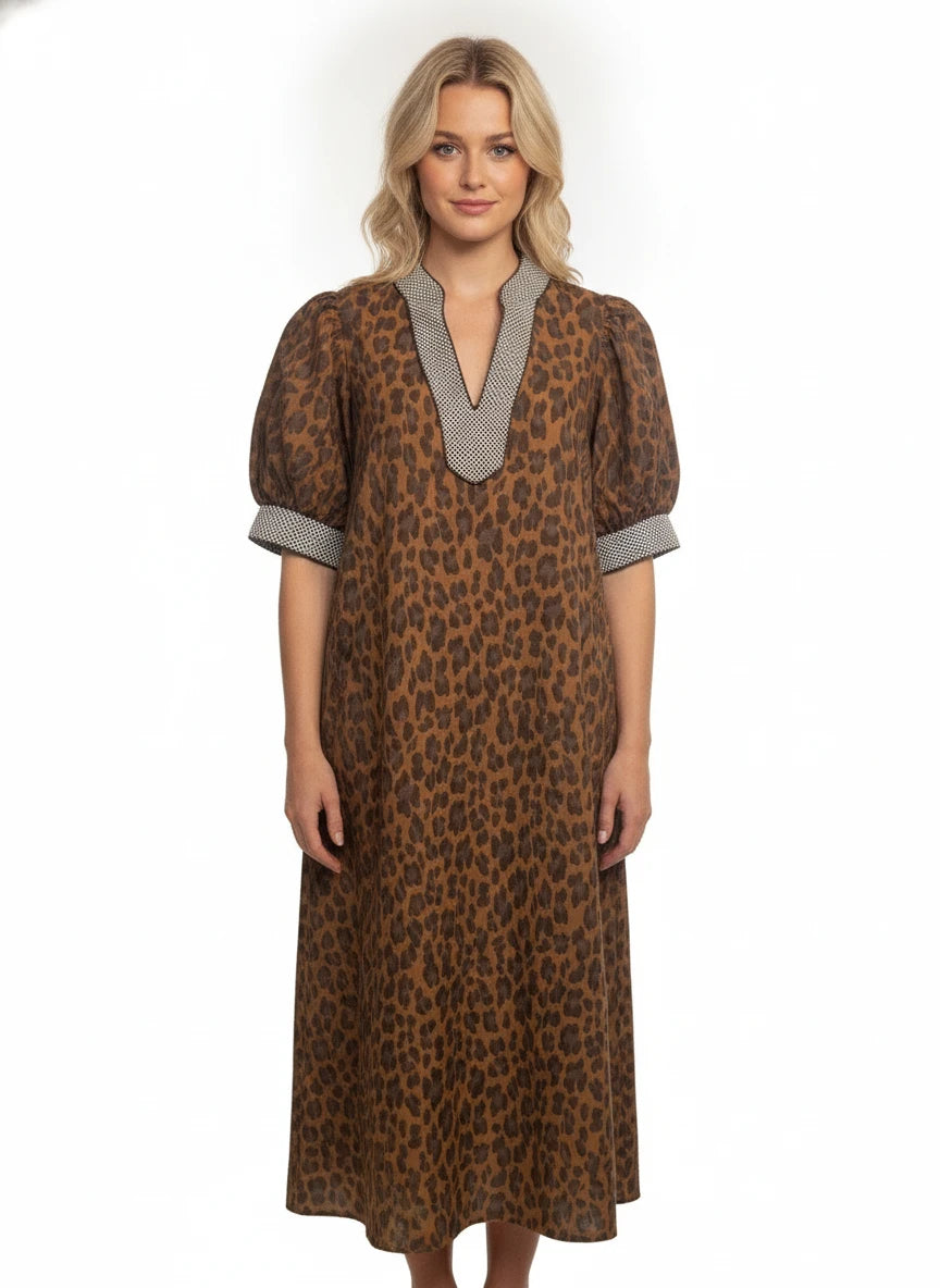ENTRO CHECKERS & CHETTAH DRESS