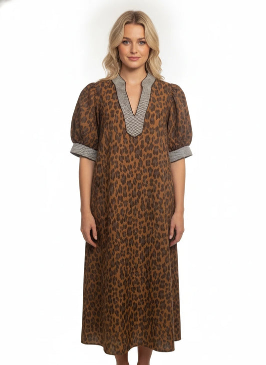 ENTRO CHECKERS & CHETTAH DRESS