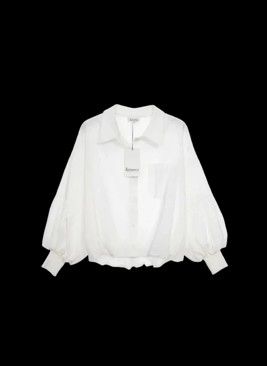 & MERCI WHITE BUBBLE BOTTOM TOP