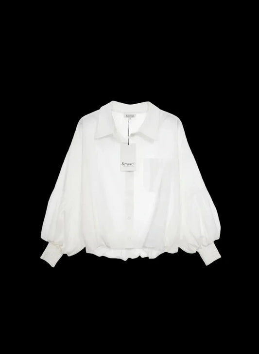 & MERCI WHITE BUBBLE BOTTOM TOP