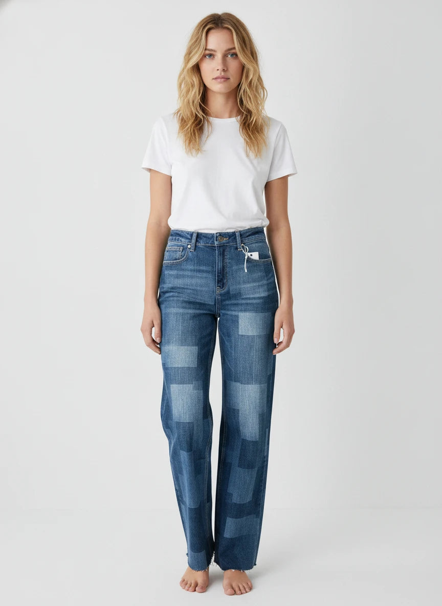 ANNIEWEAR BLOCK PRINT JEANS